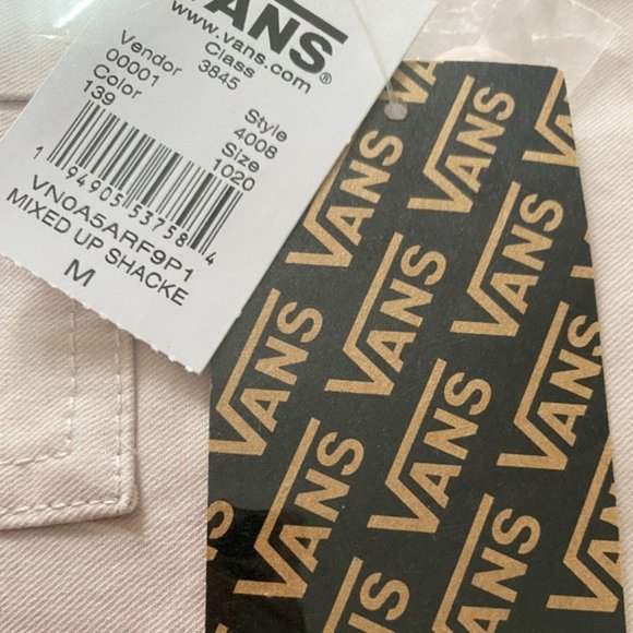 💖MEGA SALE💖Vans Mixed UP Shacke Pure Pink Cotton Logo Jacket Women VN0A5ARF9P1 - Picture 4 of 5